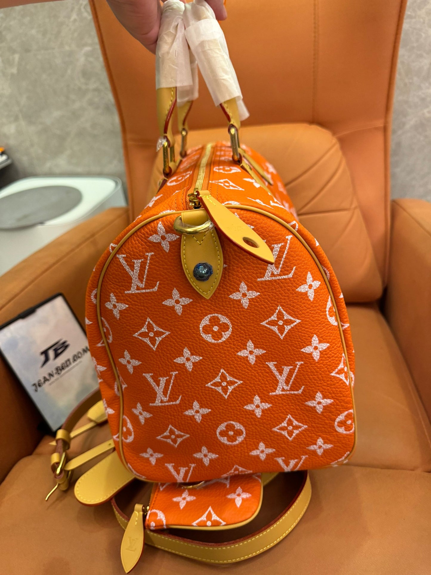 Louis Vuitton monogram orange canvasspeedy bandoulière 30