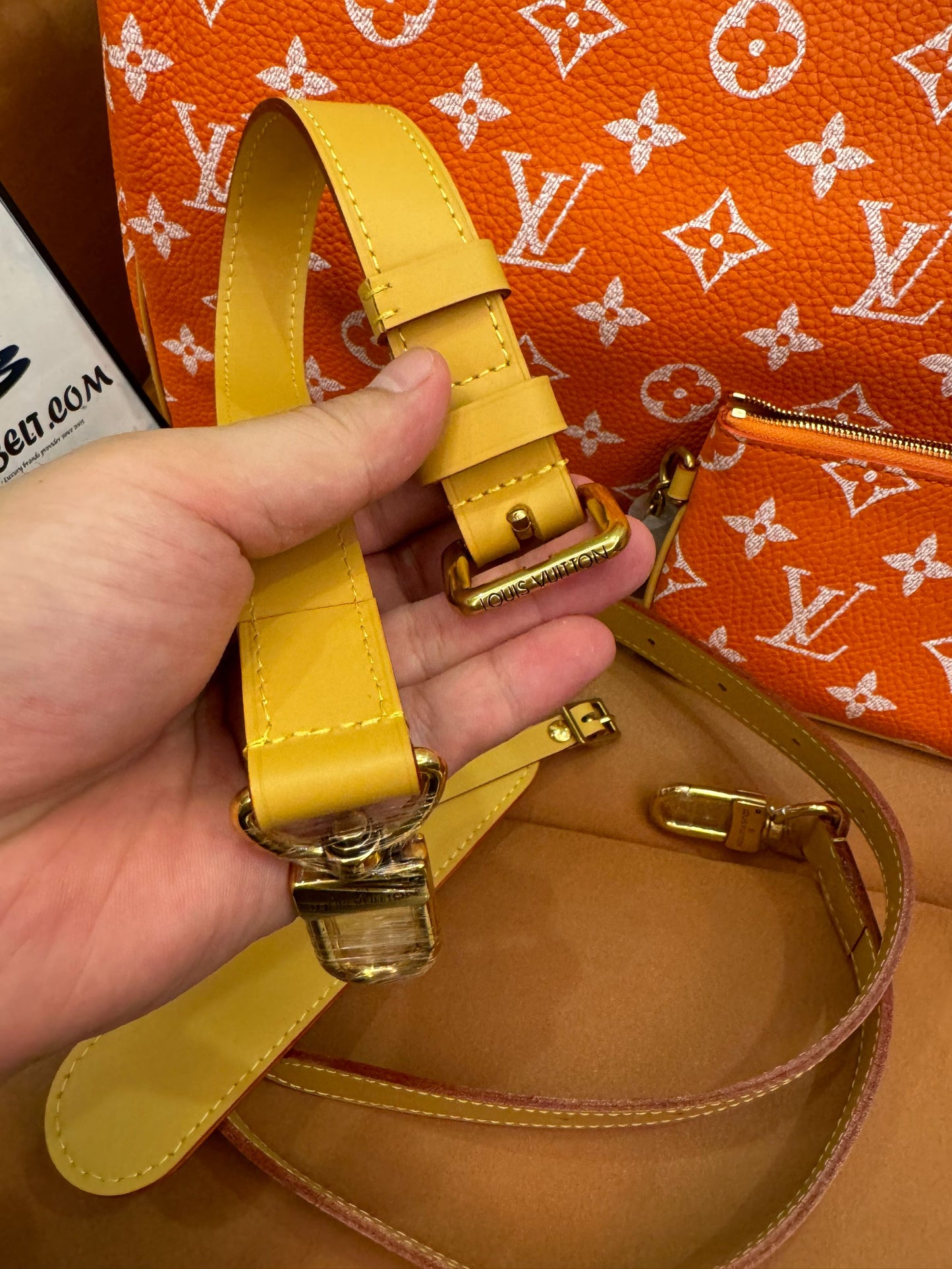 Louis Vuitton monogram orange canvasspeedy bandoulière 30