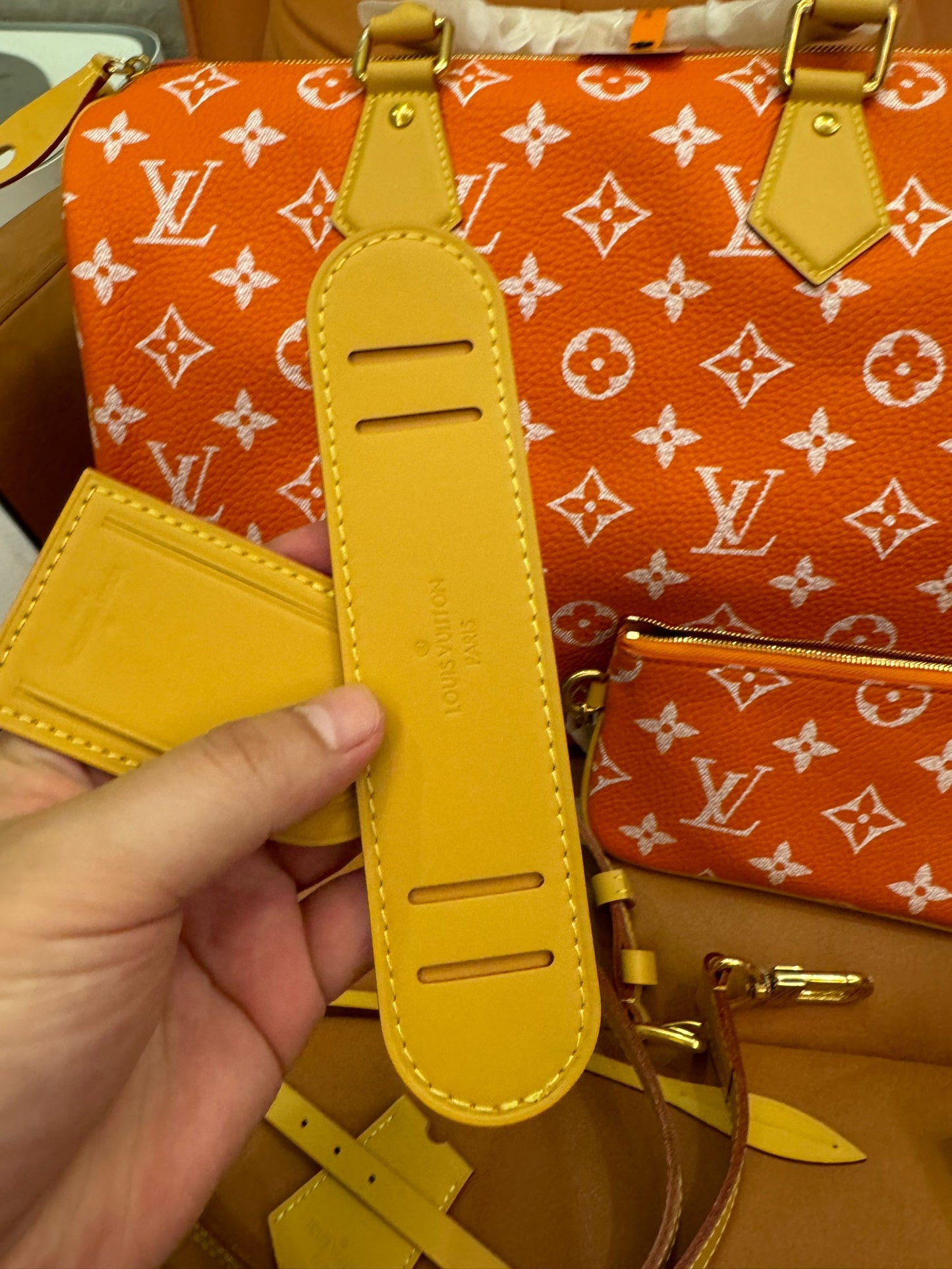 Louis Vuitton monogram orange canvasspeedy bandoulière 30