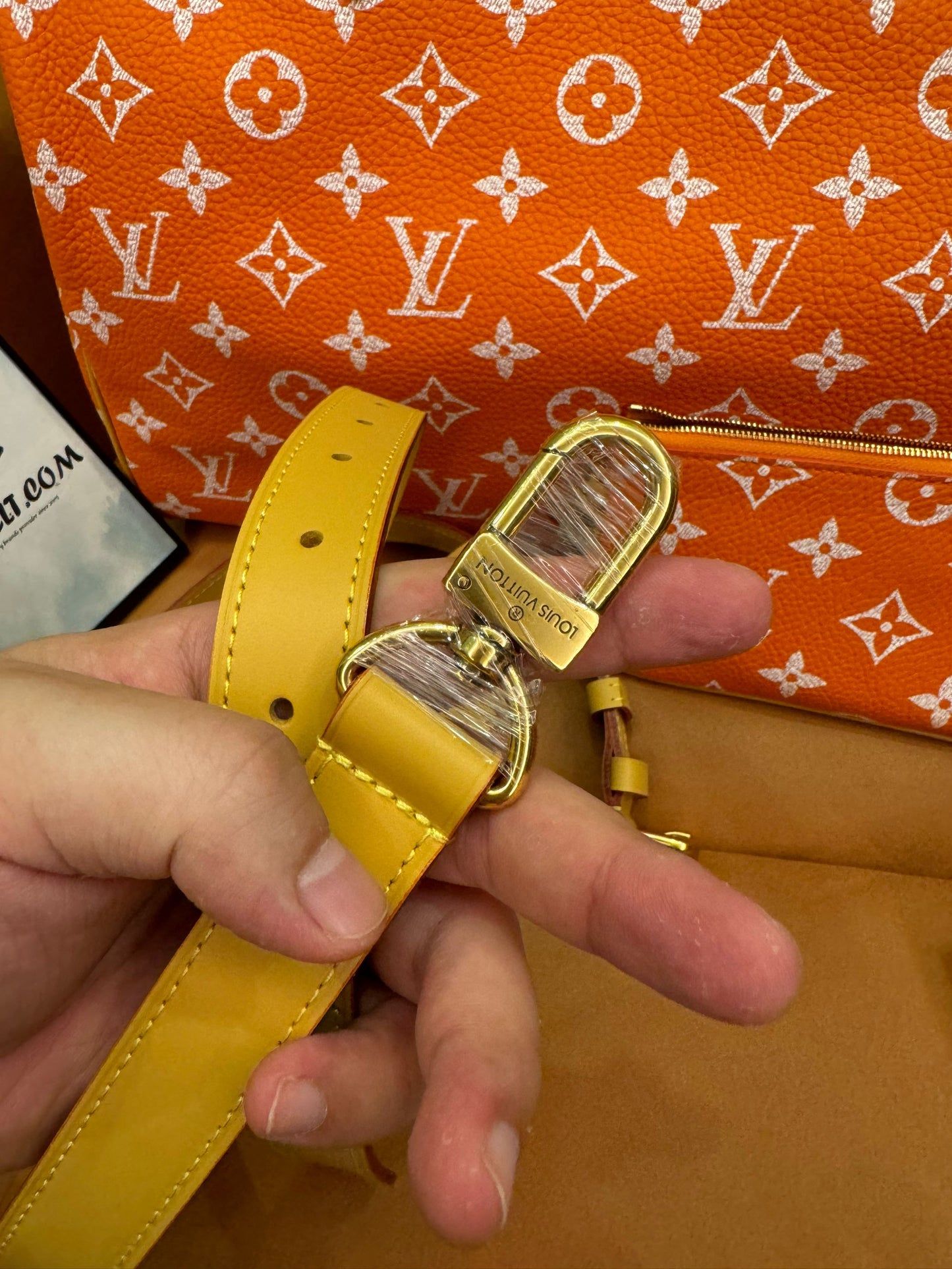 Louis Vuitton monogram orange canvasspeedy bandoulière 30