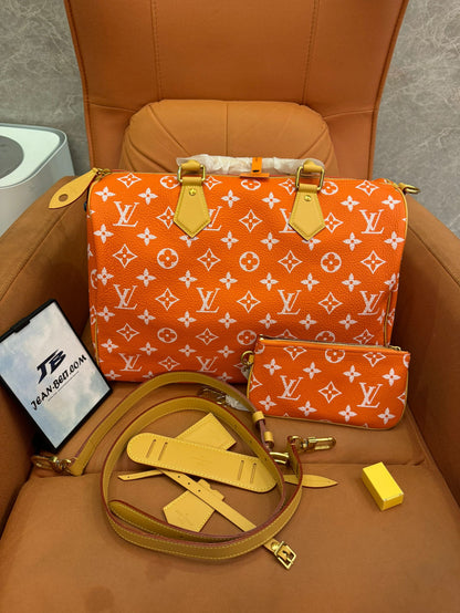 Louis Vuitton monogram orange canvasspeedy bandoulière 30