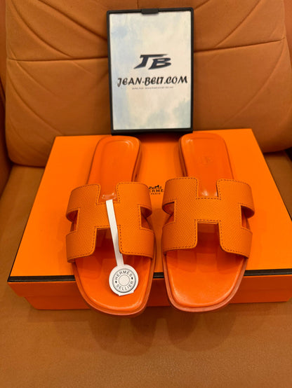 Hermès Oran sandals orange sunset