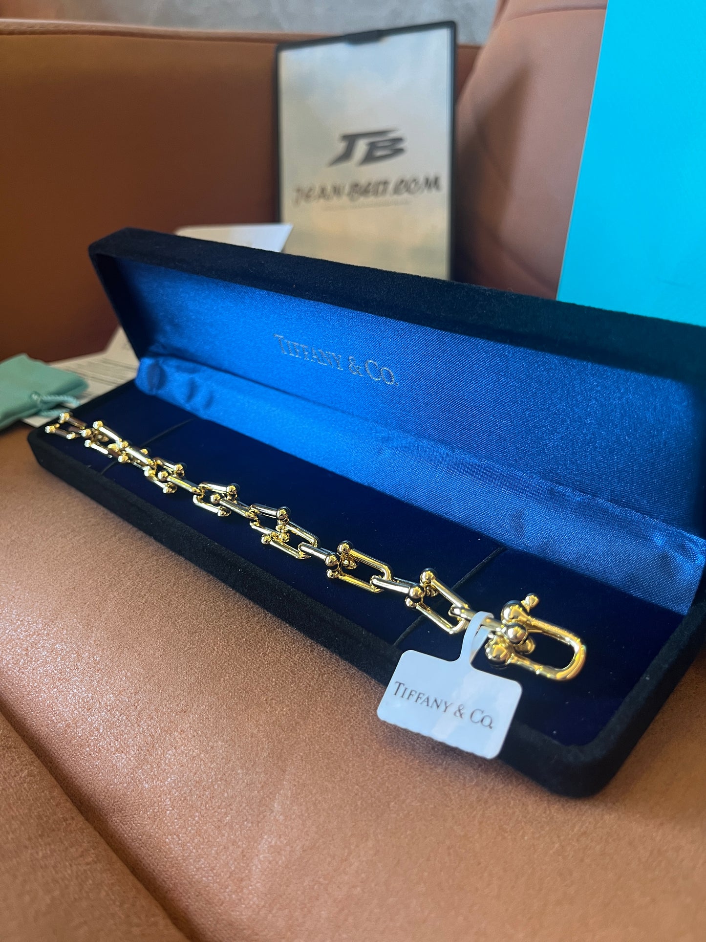 Tiffany&Co hardwear medium link bracelet in yellow gold