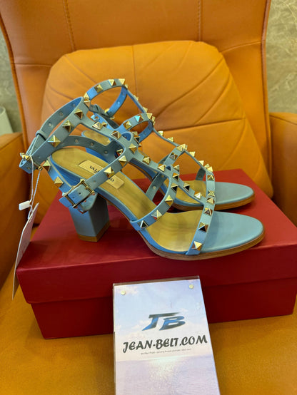 Valentino rockstud collection high heels blue