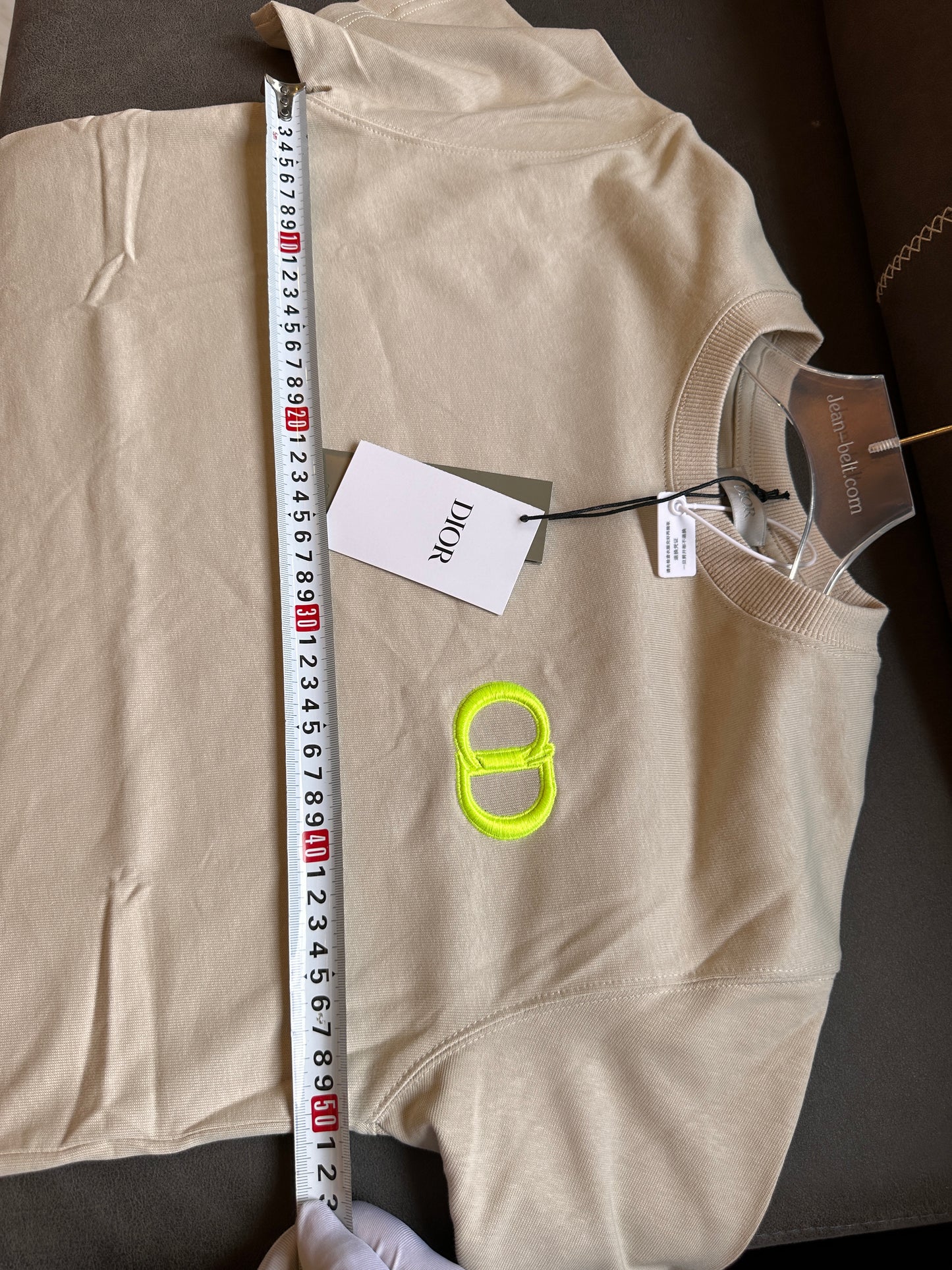 Christian Dior icon t-shirt beige cotton jersey