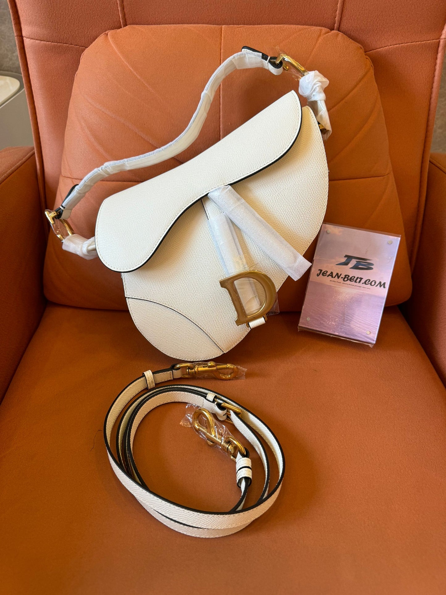 Dior saddle bag for women white