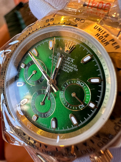 [3A quality]Rolex cosmograph daytona 116500ln green dial gold band