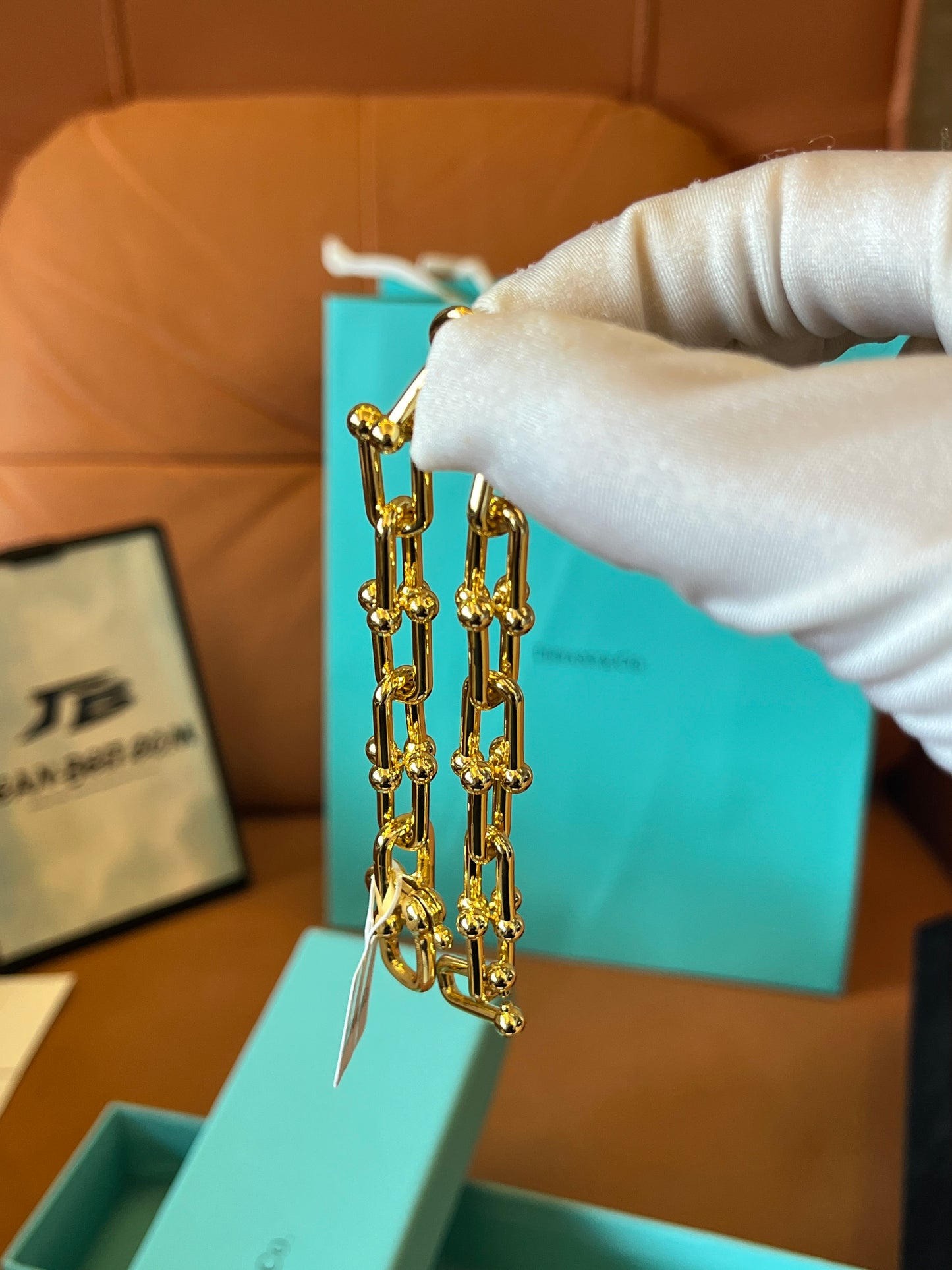 Tiffany&Co hardwear medium link bracelet in yellow gold