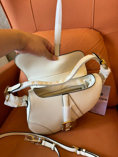 Dior saddle bag for women white