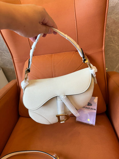 Dior saddle bag for women white