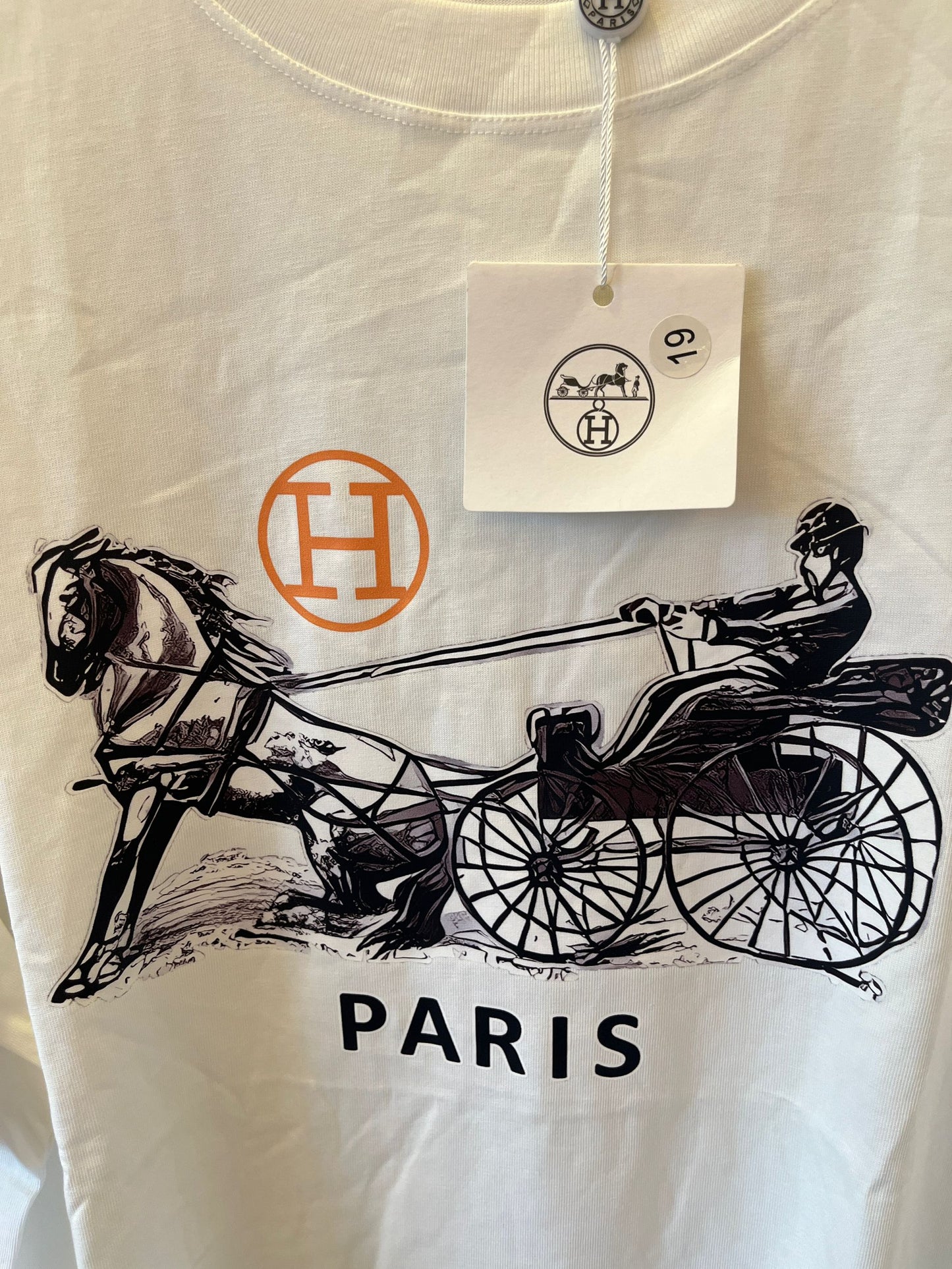 Hermès paris men's cotton short sleeve t-shirt