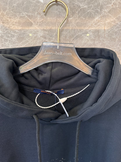 Louis Vuitton monogram gradient knit hoodie in black