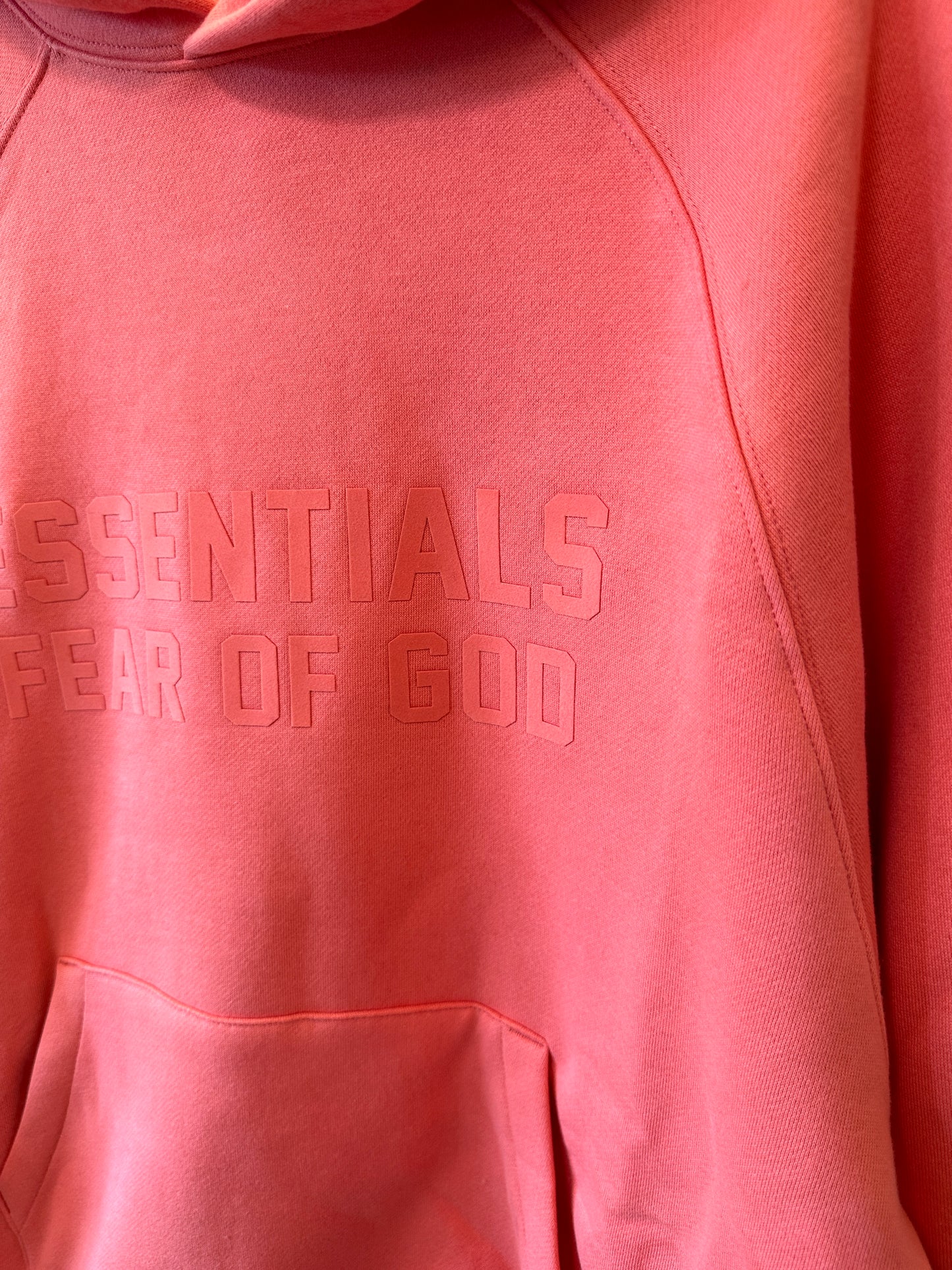 Essentials Fear of God coral hoodie