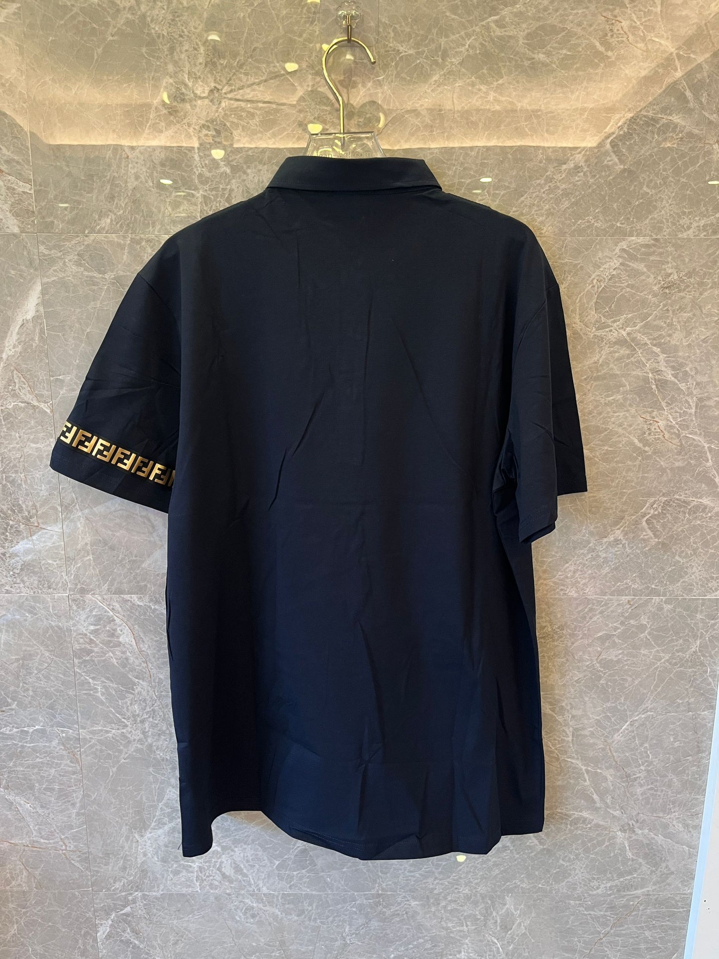 Fendi men's polo shirt dark blue