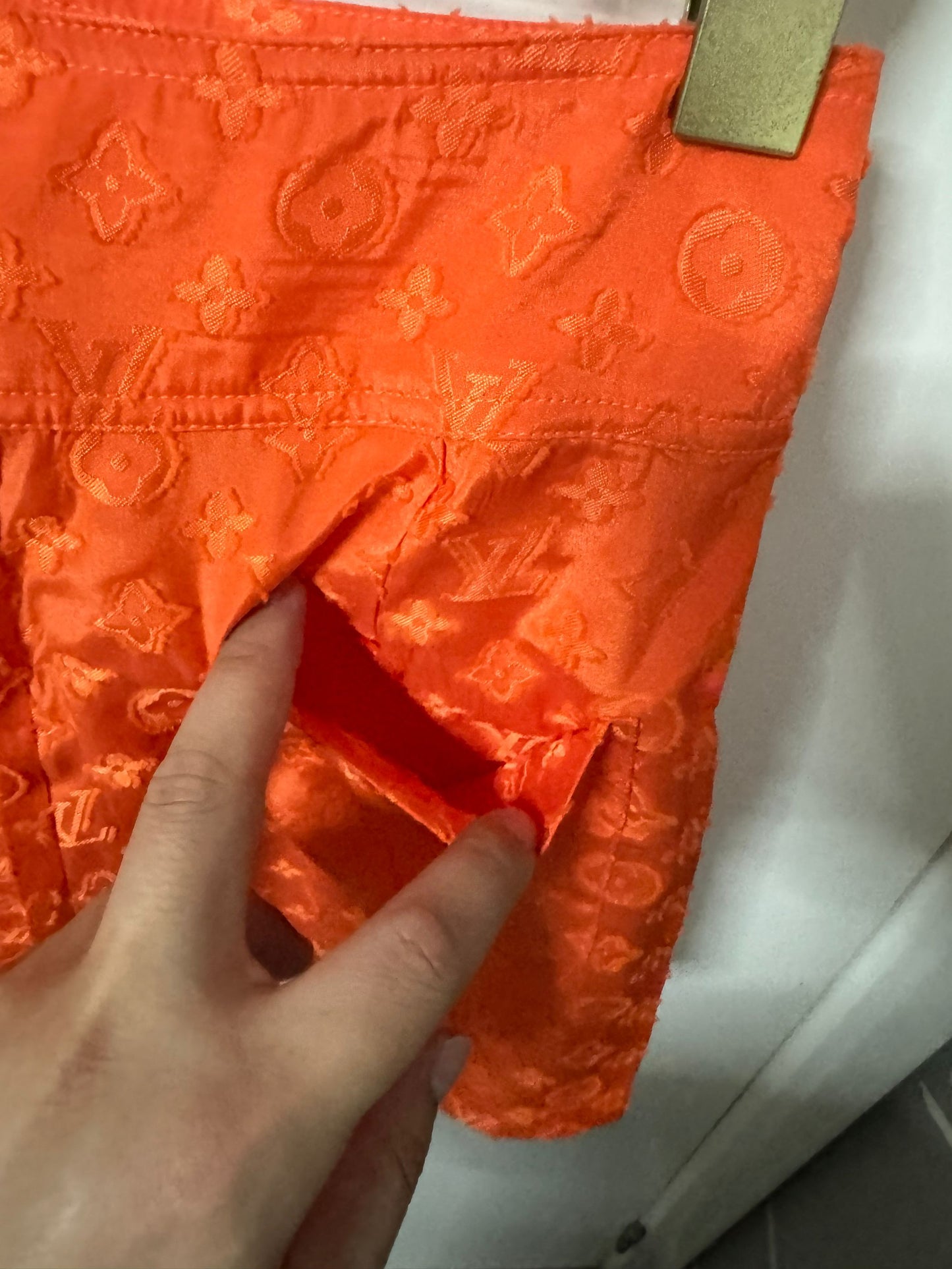 Louis Vuitton monogram fil coupeshorts bright orange