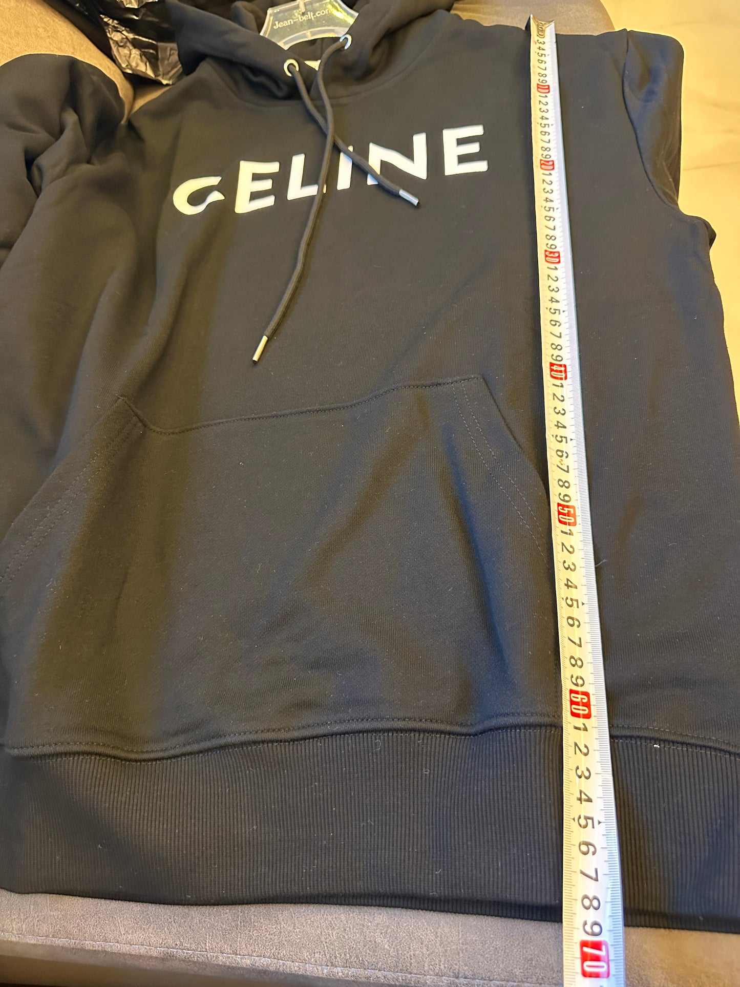 Celine hoody loose hoodie in cotton fleece black