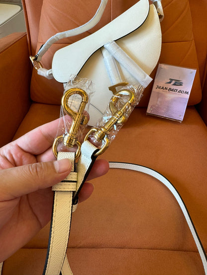 Dior saddle bag for women white