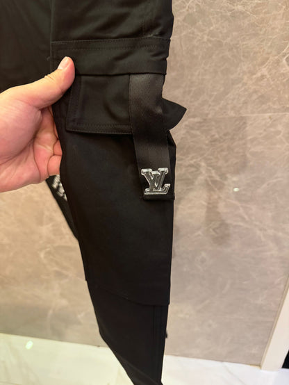 Louis Vuitton cotton pants for men black