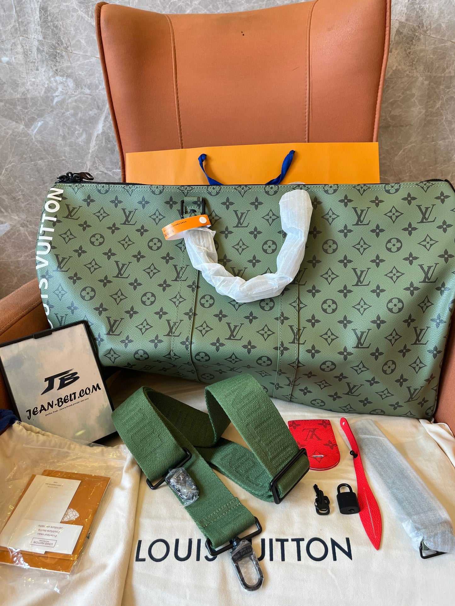 Louis Vuitton LV unisex keepall bandoulière  monogram  travel beg