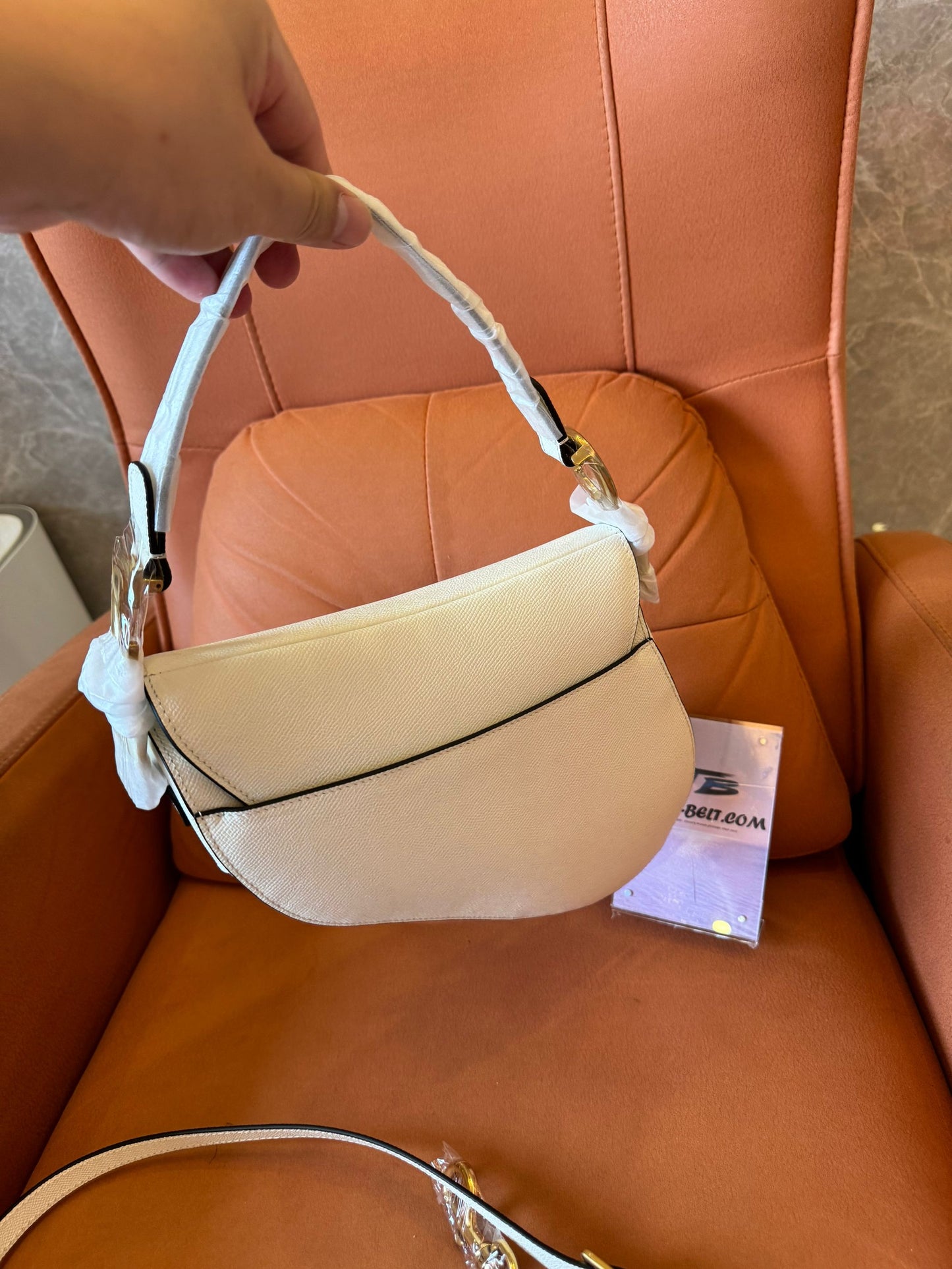 Dior saddle bag for women white