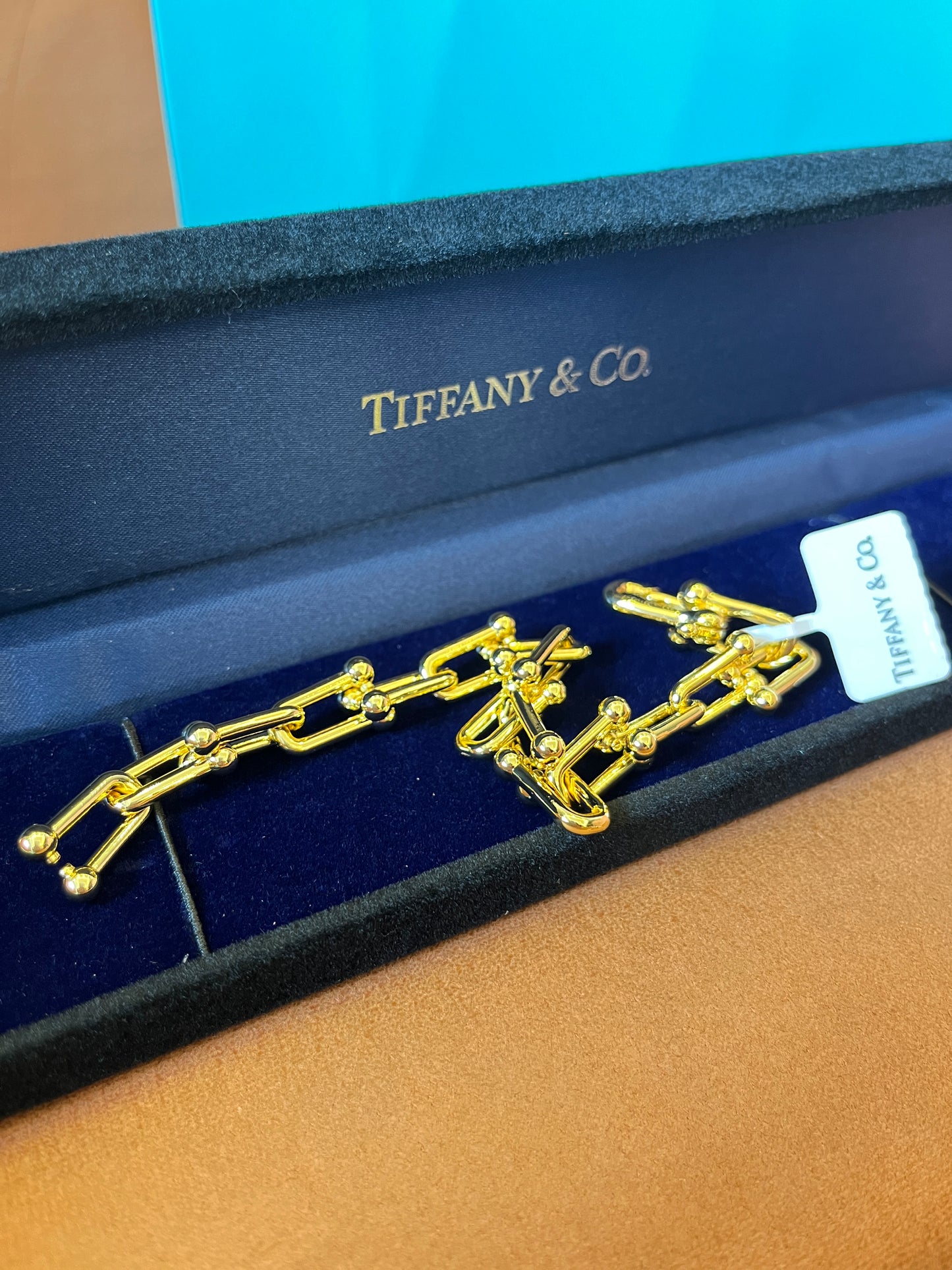 Tiffany&Co hardwear medium link bracelet in yellow gold