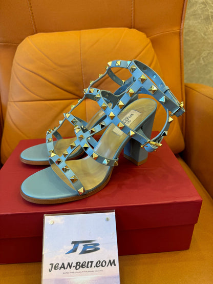 Valentino rockstud collection high heels blue