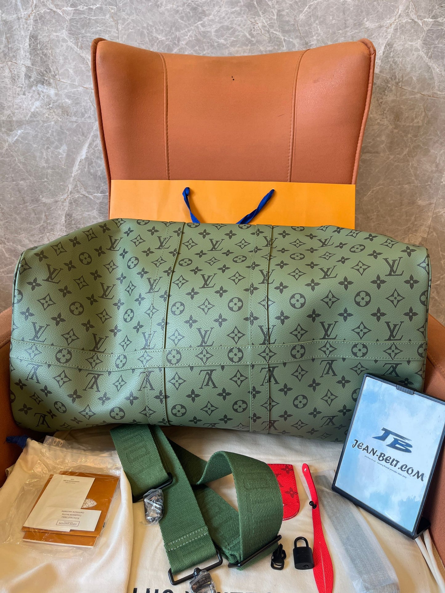 Louis Vuitton LV unisex keepall bandoulière  monogram  travel beg