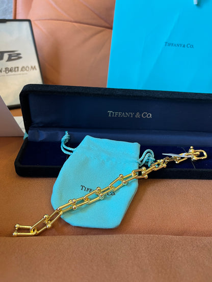 Tiffany&Co hardwear medium link bracelet in yellow gold