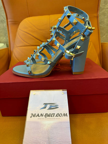 Valentino rockstud collection high heels blue