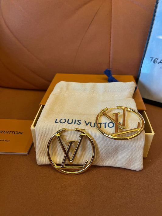 Louis Vuitton  gold hoop earrings