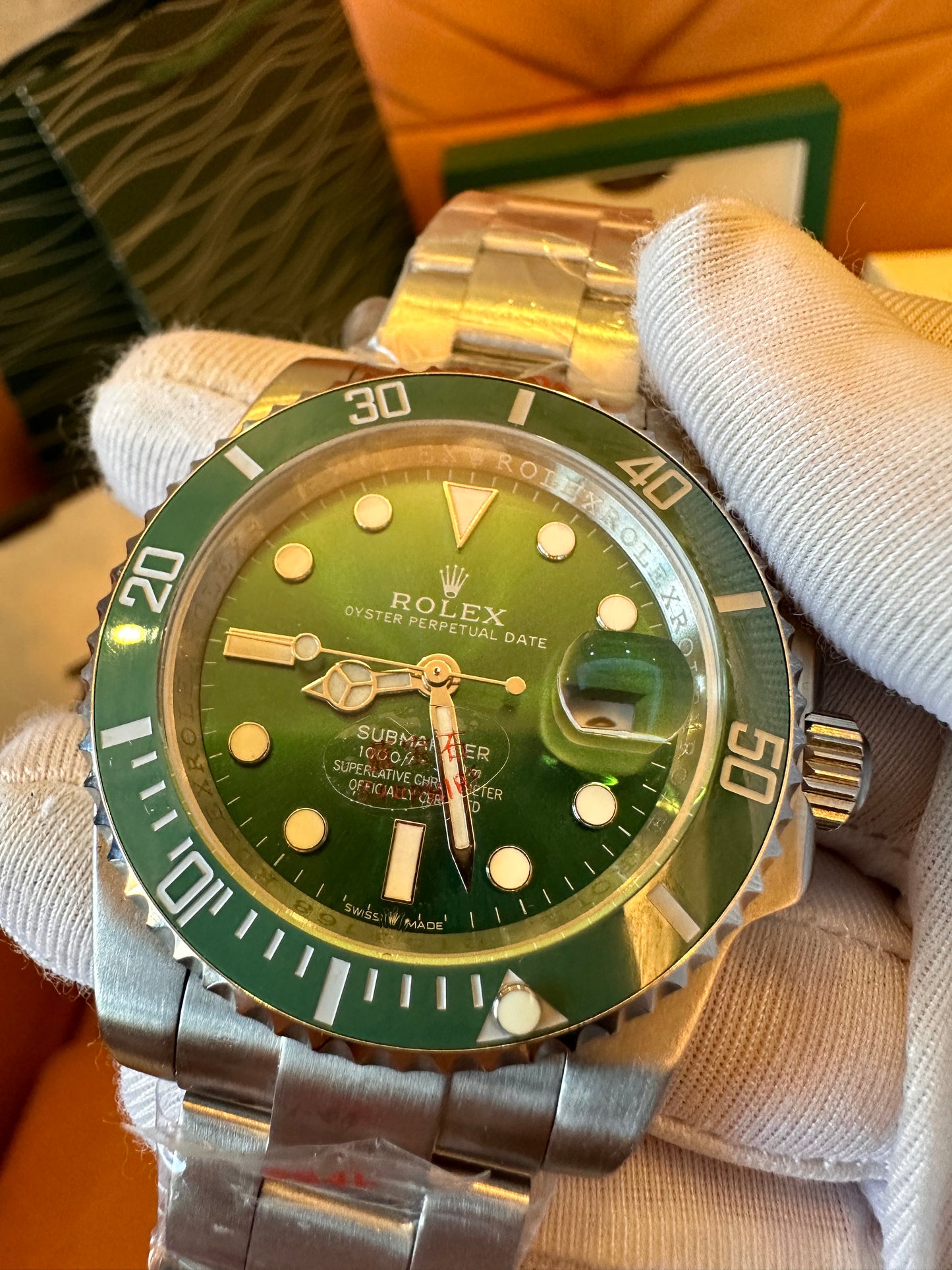 [3A quality]Rolex submariner date hulk green ceramic 116610lv