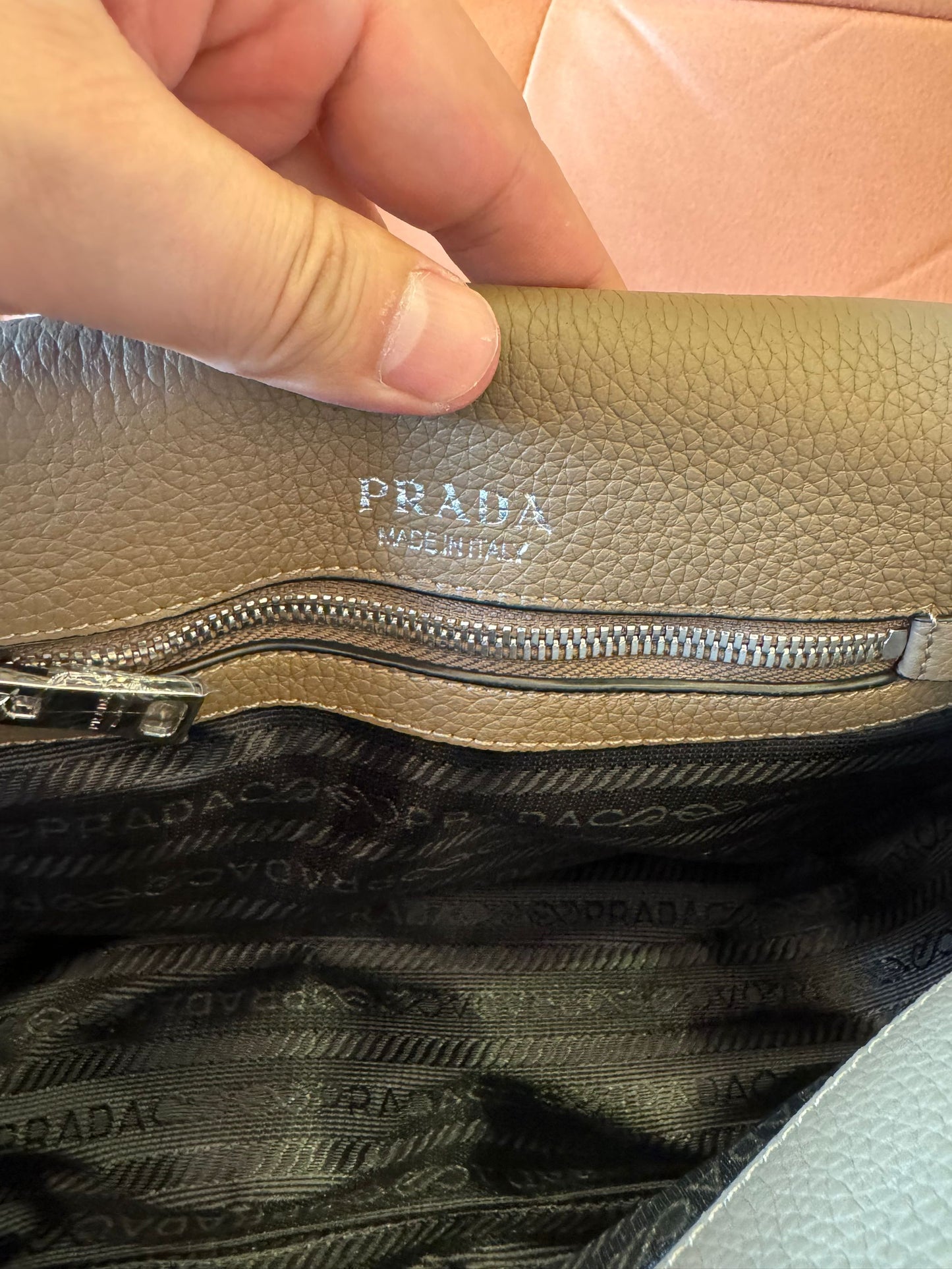 Prada deer-grained leather bag