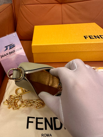 Fendi graphy crescent underarm bag mini mint green