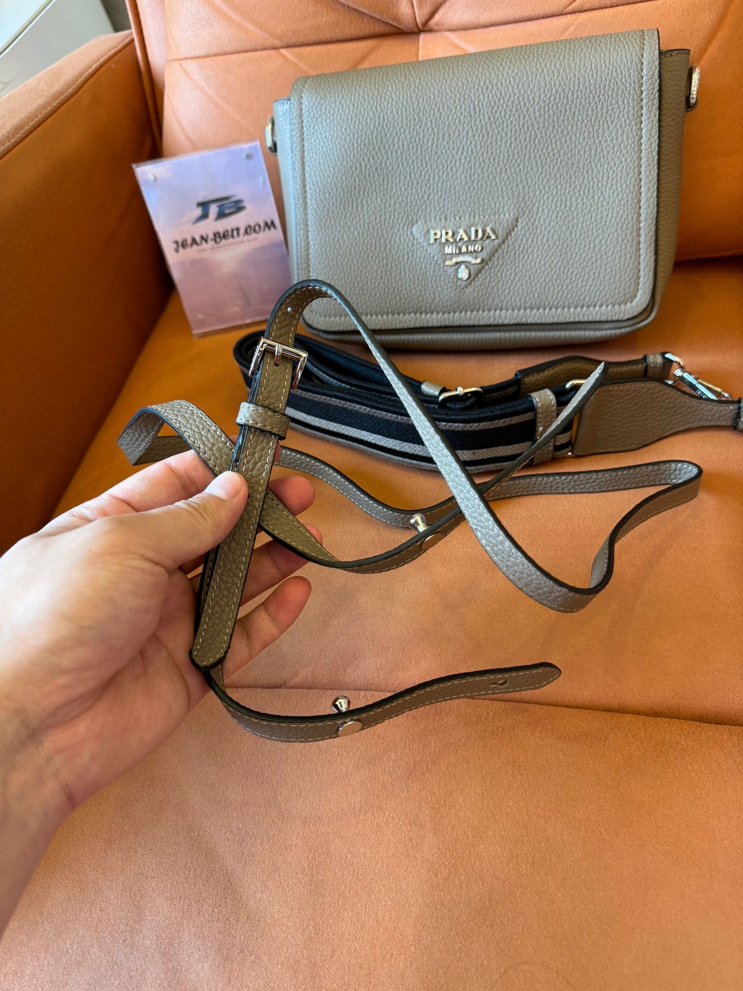 Prada deer-grained leather bag