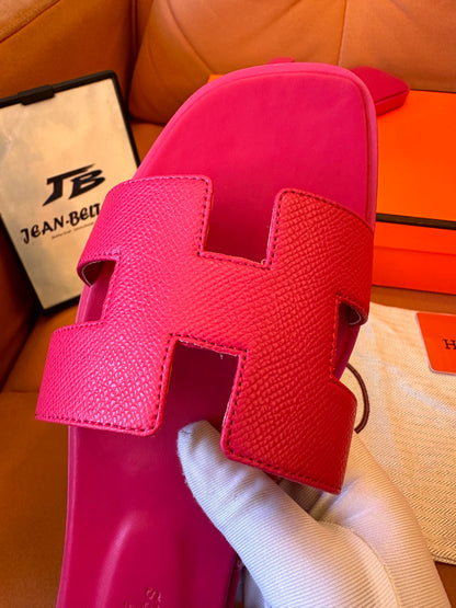 Hermes slippers oran sandal hot pink