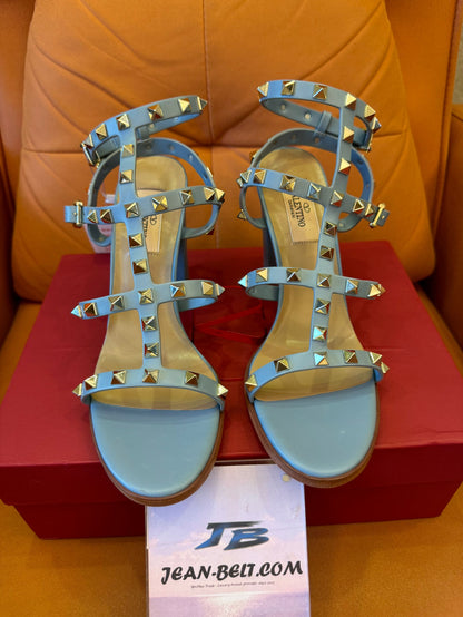 Valentino rockstud collection high heels blue