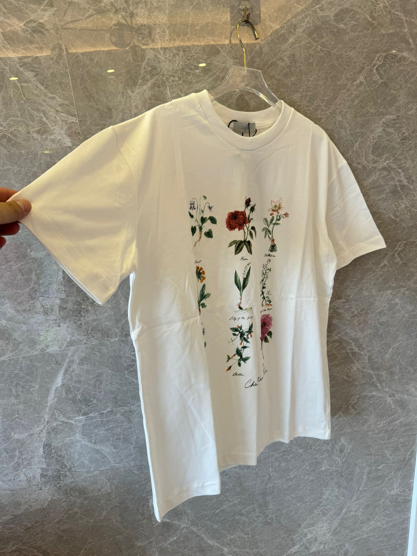 Christian Dior t-shirt for women flowers white