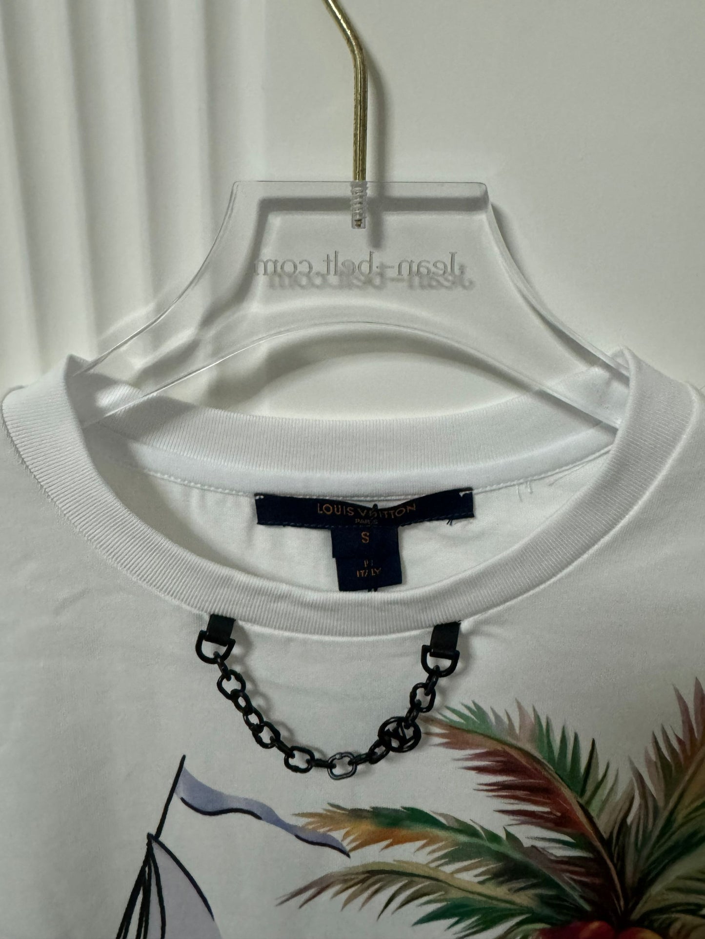 Louis Vuitton sunset sailboat tshirt milk white for women