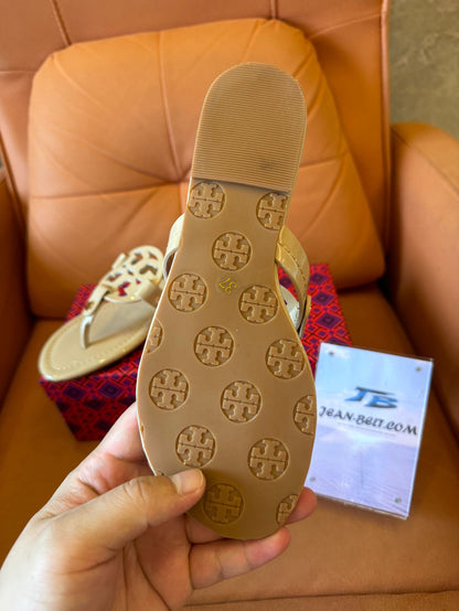 Tory Burch flip flop cream