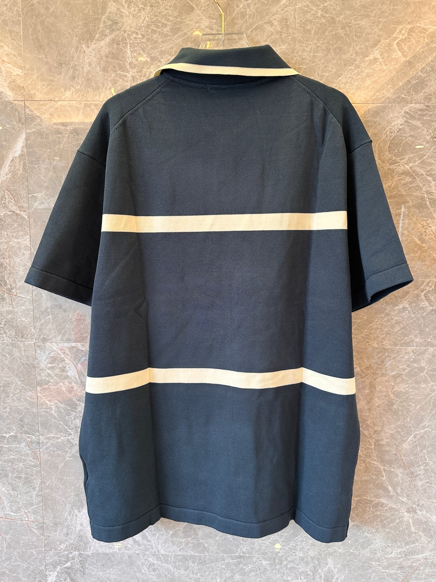 Louis Vuitton vintage cycling knit polo shirt blue