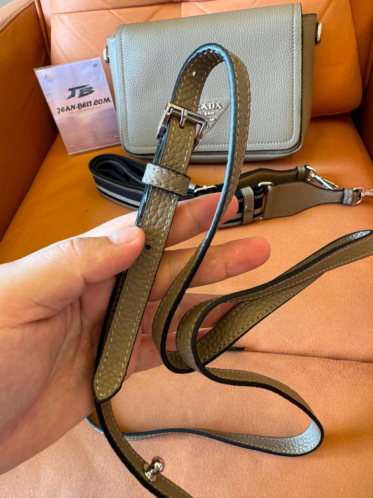 Prada deer-grained leather bag