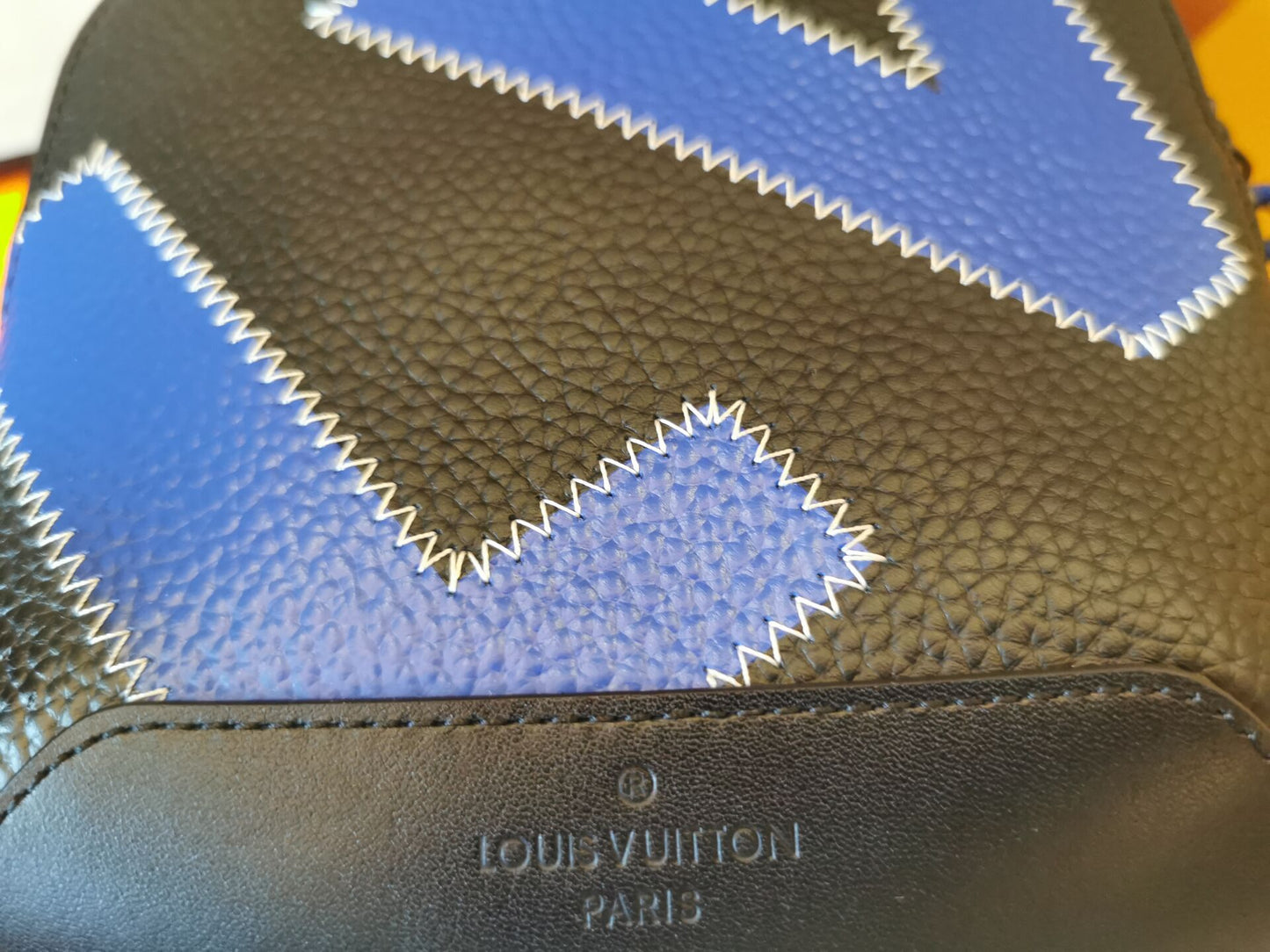 Louis Vuitton empreinte avenue sling bag grey blue