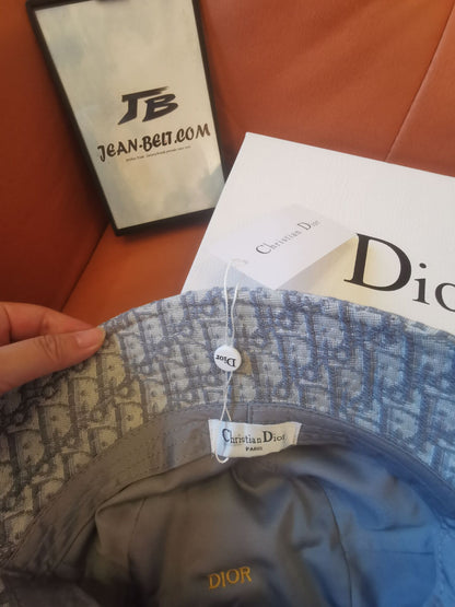 Dior monogram embroidered logo fisherman hat