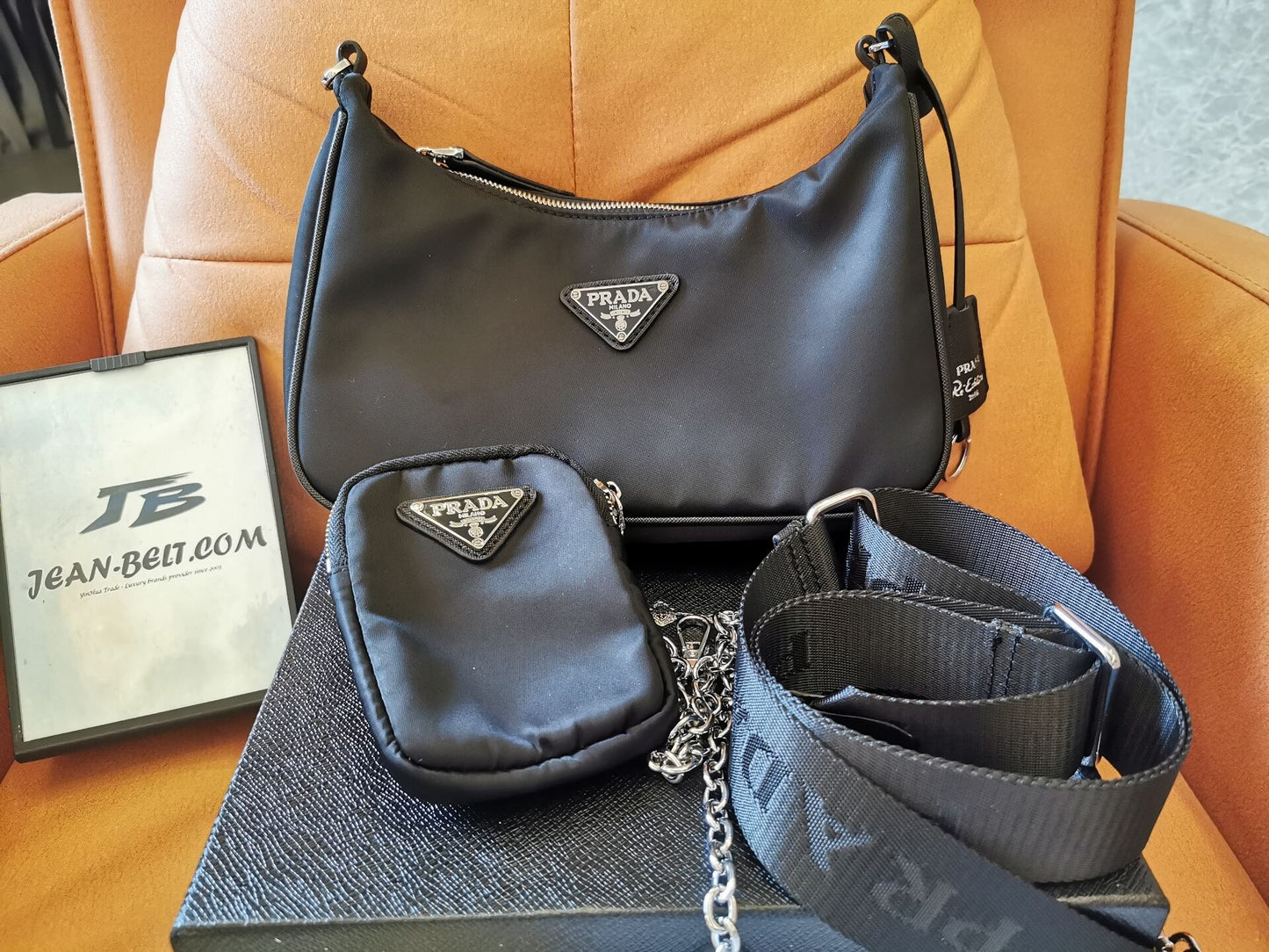 Prada nylon re-edition 2005 shoulder bag black