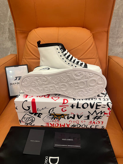 Dolce & Gabbana canvas portofino light high-top sneakers