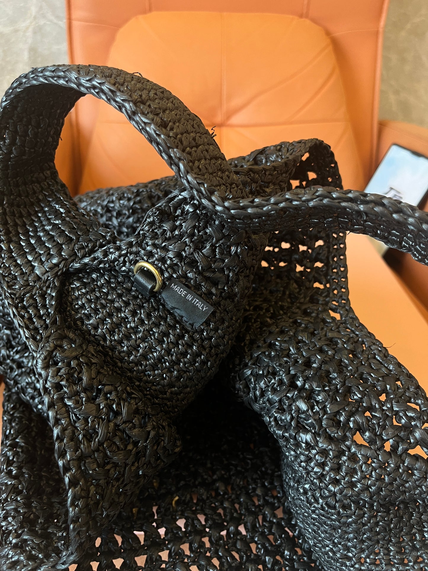 Miu Miu women's black crochet Hobo bag