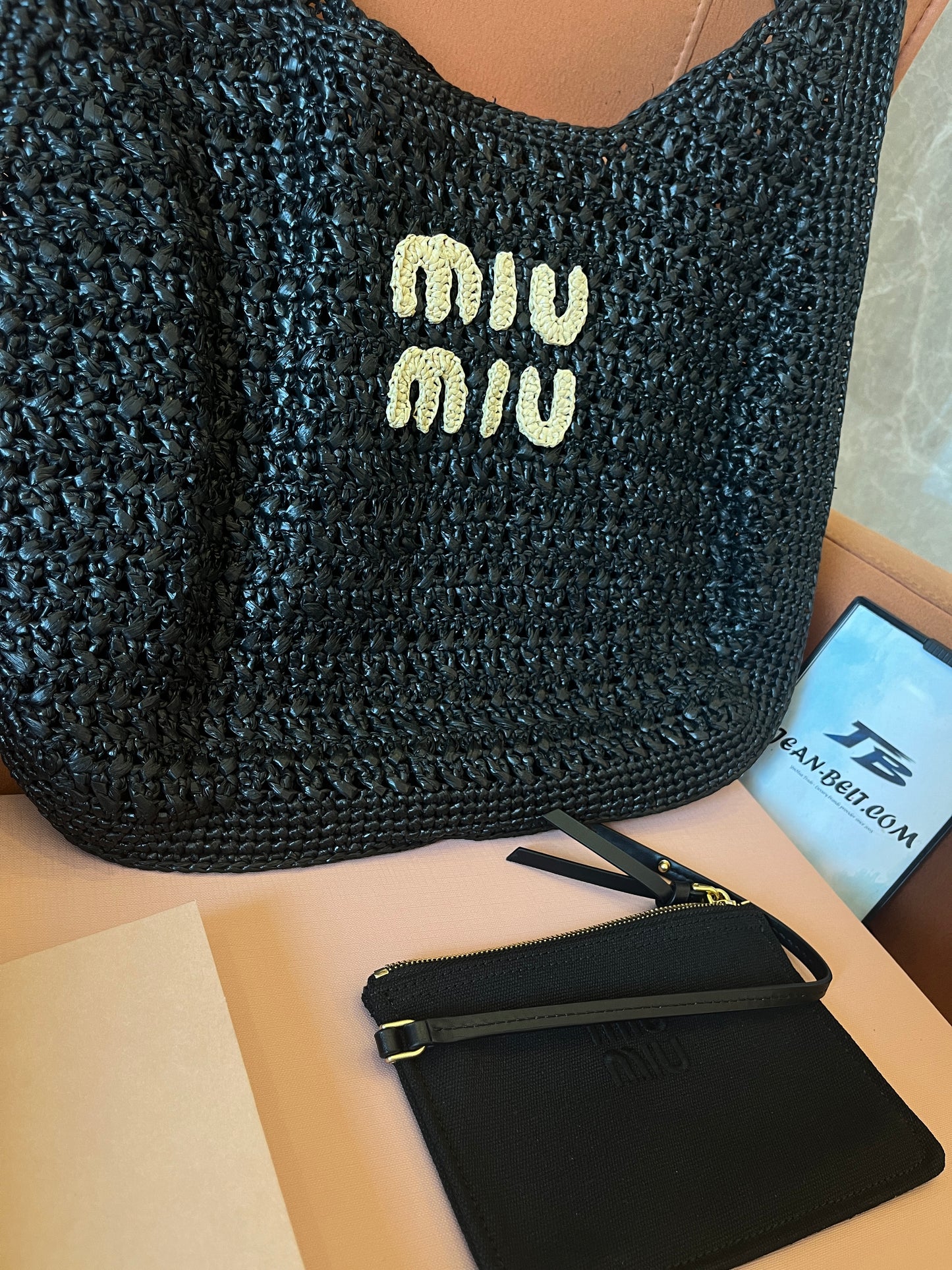 Miu Miu women's black crochet Hobo bag