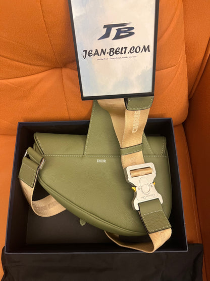 Dior saddle bag green for men