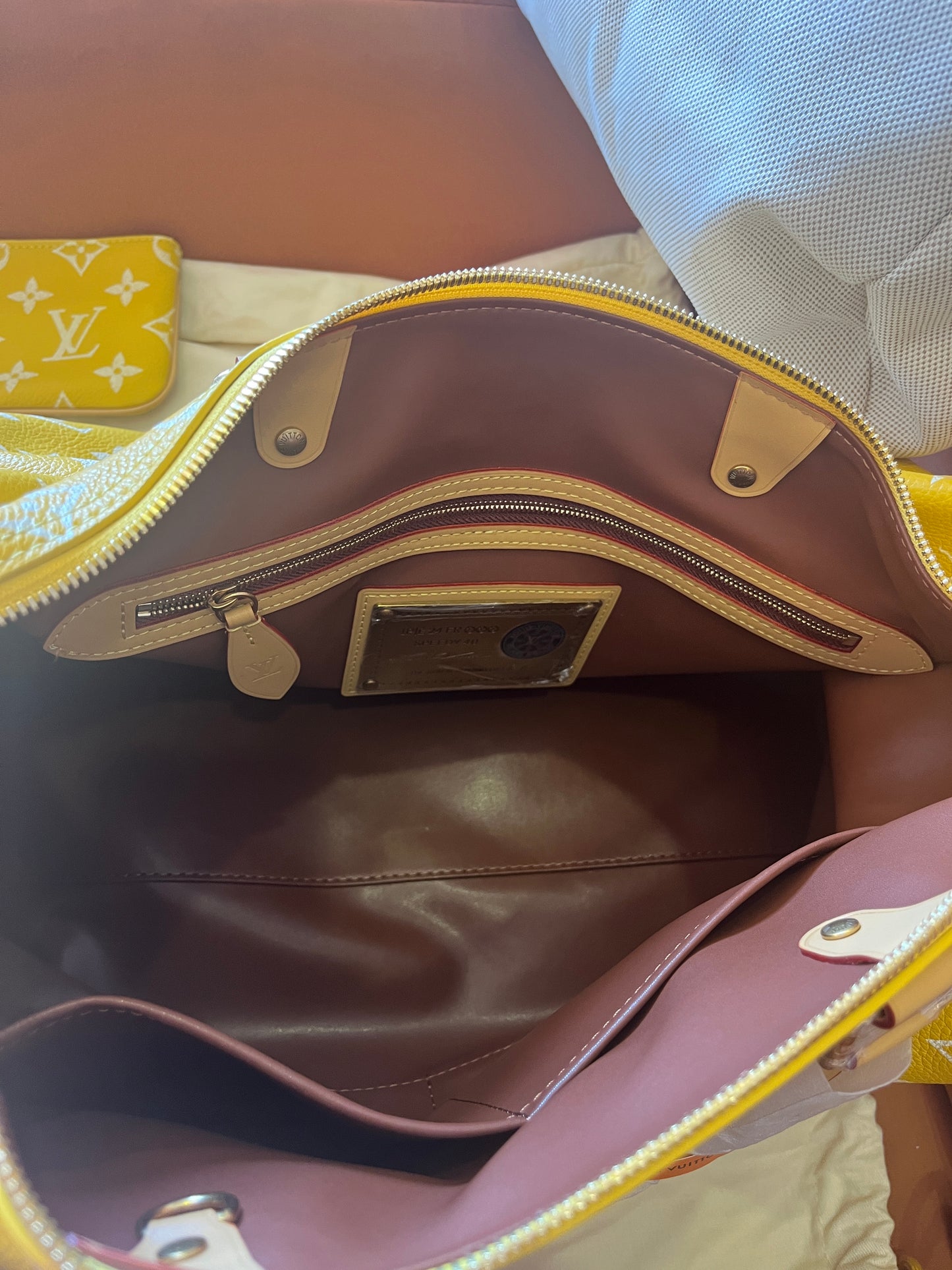 Louis Vuitton x Pharrell Williams speedy P9 bandoulière 40 yellow grained calfskin