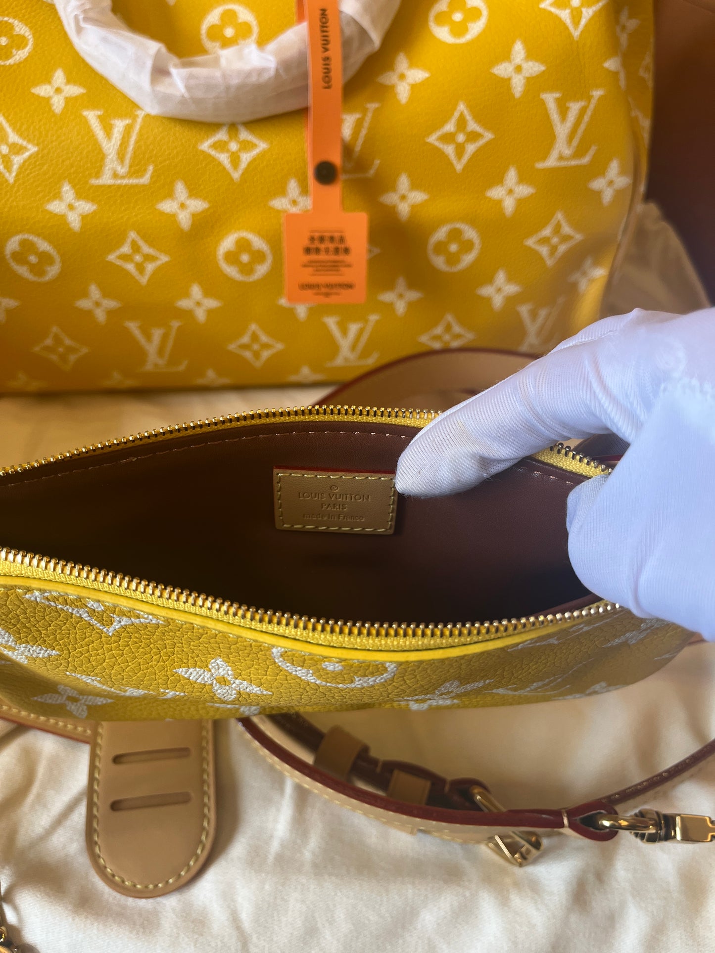 Louis Vuitton x Pharrell Williams speedy P9 bandoulière 40 yellow grained calfskin